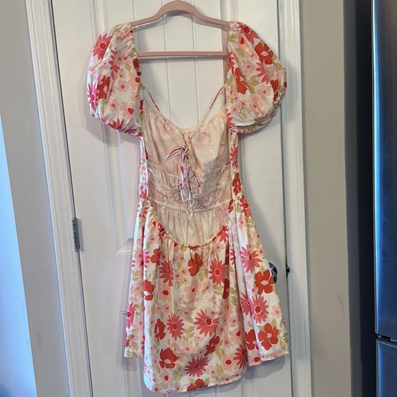 Sabo Skirt Yasmin Dress Pink Red Floral Size XL - Picture 9 of 12